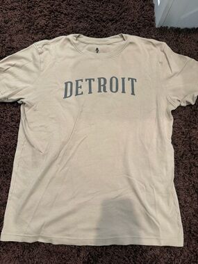 Beige Detroit Graphic Short-Sleeve Tee